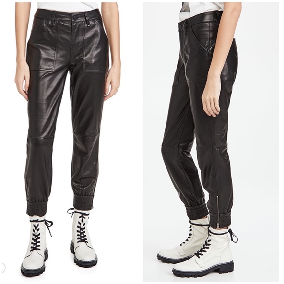 J Brand Arjun genuine leather joggers - Picture 2 of 11